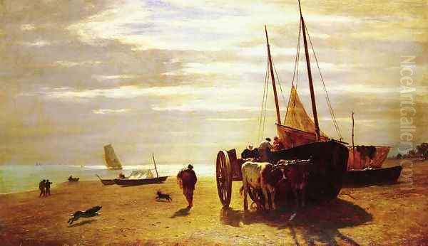 Beach At Trouville - view 1