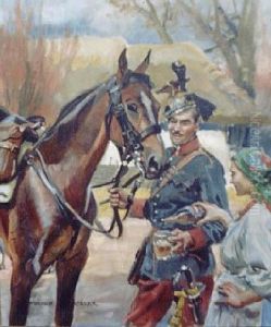 Pozegnanie Z Dziewczyna (1912) by Wojciech Von Kossak