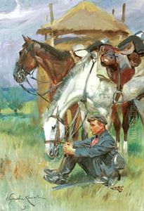 Odpoczynek Ulana by Wojciech Von Kossak