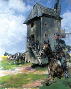 Postoj Ulanow Przy Wiatraku, [beliniacy Na Rozpoznaniu], 1917 R.