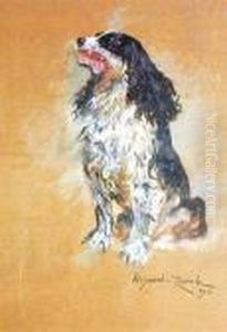 Srebrzystoszary Cocker-spaniel, 1929 R. by Wojciech Von Kossak