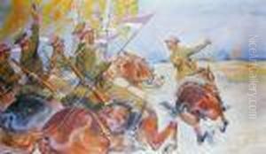 Manewry, 1932 R. by Wojciech Von Kossak