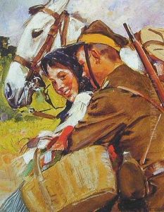 Ulanskie Zaloty by Wojciech Von Kossak
