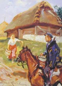 Postoj We Wsi by Wojciech Von Kossak