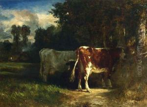 Cows in a Landscape by Constant Troyon