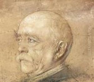 Otto Furst Von Bismarck (kopf Nach Links) by Lenbach Franz Von