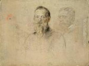 Luitpold Prinzregent Von Bayern Und Portraitstudie by Lenbach Franz Von