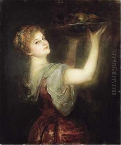 Fanciulla Con Vassoio Di Frutta (o Pomona) - view 1