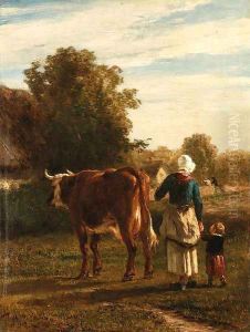 The walk to pasture by Constant Troyon
