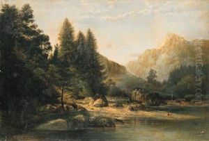 A Mountainous River Landscape