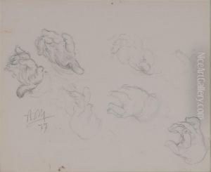 Hand Study by Adolph von Menzel