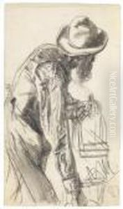 Mann Mit Einem Vogelkafig by Adolph von Menzel