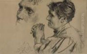 Studienblatt: Frau Mit Gefalteten Handen. 1897 Studienblatt: Frau Mit Gefalteten Handen. 1897