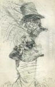 Deux Portraits Ratures by Adolph von Menzel