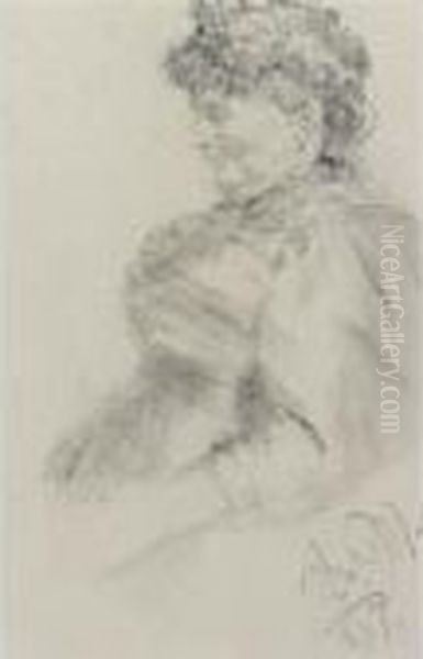Profile Of A Seated Woman - view 1