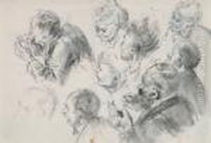 Studi Di Testa by Adolph von Menzel