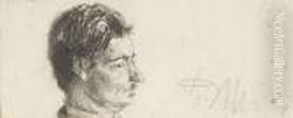 Study Of A Man In Profile - view 1