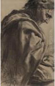 Die Alte (study Of An Old Lady) by Adolph von Menzel