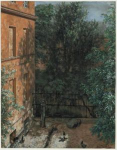 Blick In Einen Kleinen Hof (view Into A Little Yard) by Adolph von Menzel
