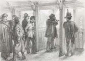 The Emperor And Members Of His Court Shooting In A Range by Adolph von Menzel