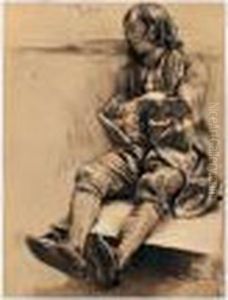 Schlafender Mann (man Asleep) by Adolph von Menzel