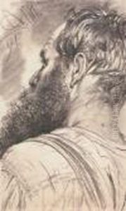 Portrait Eines Bartigen Mannes by Adolph von Menzel