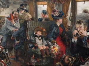 Auf Der Fahrt Durch Schone Natur by Adolph von Menzel