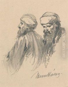"ecce Homo" Und "christusvor Pilatus" by Mihaly Munkacsy