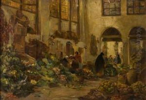 Gemusemarkt In Einer Altstadtgasse