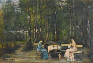 An Afternoon In The Park by Mihaly Munkacsy