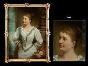 Portrait Einer Jungen Dame by Mihaly Munkacsy