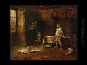 Das Duell by Mihaly Munkacsy