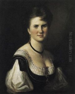 Portrait Of A Young Lady, 1865-66 by Mihaly Munkacsy