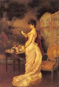 The Love Letter by Toulmouche Auguste