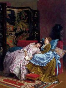 An Afternoon Idyll by Toulmouche Auguste