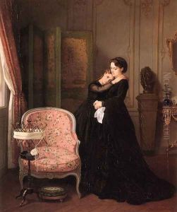 Consolation by Toulmouche Auguste