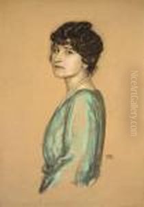 Portrait Einer Jungen Frau by Franz von Stuck