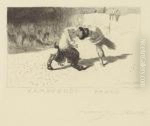Kampfende Faune by Franz von Stuck