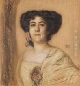 Portrat Einer Dame by Franz von Stuck