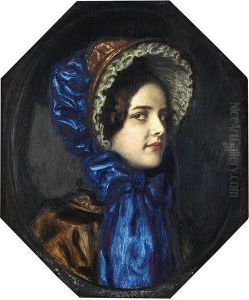 Mary Mit Biedermeierhut by Franz von Stuck