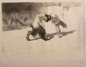 Kampfende Faune by Franz von Stuck