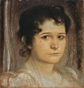 "weibliches Portrat" by Franz von Stuck