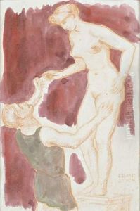 L'homme Et La Femme by Franz von Stuck
