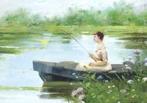 A tranquil afternoon by Toulmouche Auguste