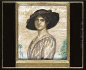 Tochter Mary Mit Hut by Franz von Stuck