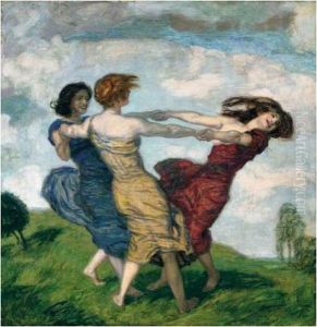 Ringelreihen (ring-a-ring-of-roses) by Franz von Stuck