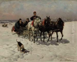 Troikas Racing Across The Steppes
