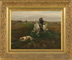 Crosscountry Horseride by Alfred Wierusz-Kowalski