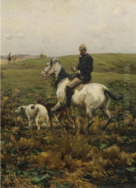 Huntsman With Hounds - view 1