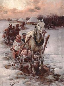 Sleighride In A Winter Landscape